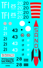 1/24 Scale V-2/A4 Plastic Model Assembly Kit Two-Pack