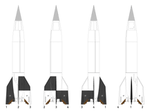 1/24 Scale V-2/A4 Plastic Model Assembly Kit Two-Pack