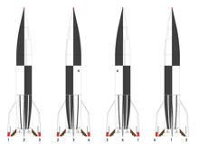 1/24 Scale V-2/A4 Plastic Model Assembly Kit Two-Pack